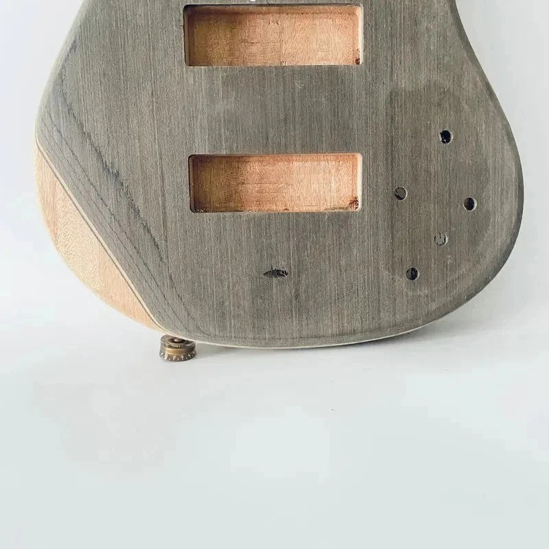Mahogany Wood Bass Guitar Body with Walnut Top