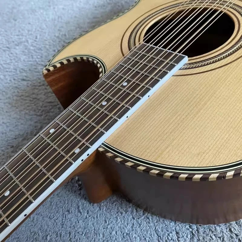 10 String Acoustic Electric Guitar, Mahogany Neck, Rosewood Fingerboard