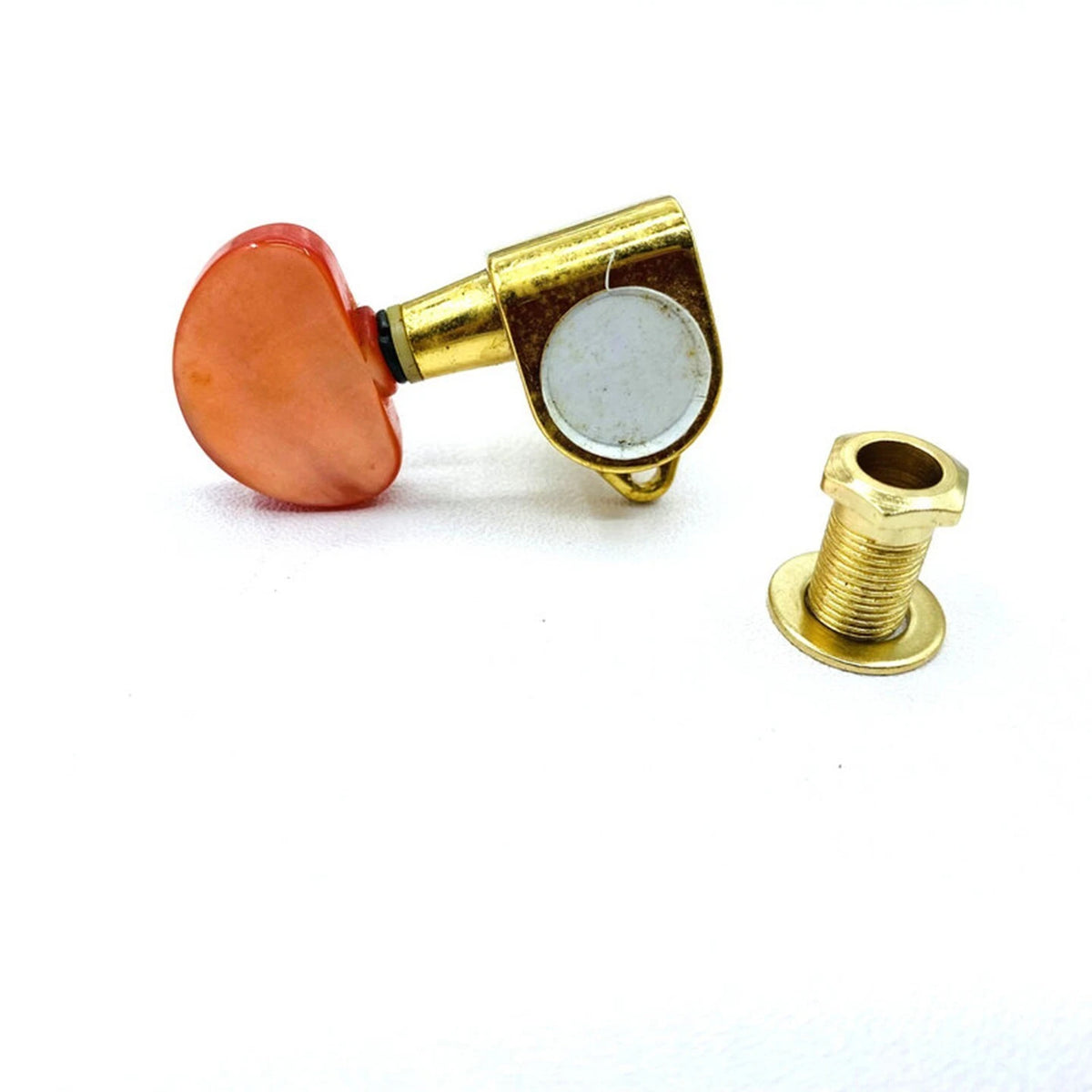 Gold 3x3 Guitar Machine Heads Tuning Pegs Keys with Orange Buttons