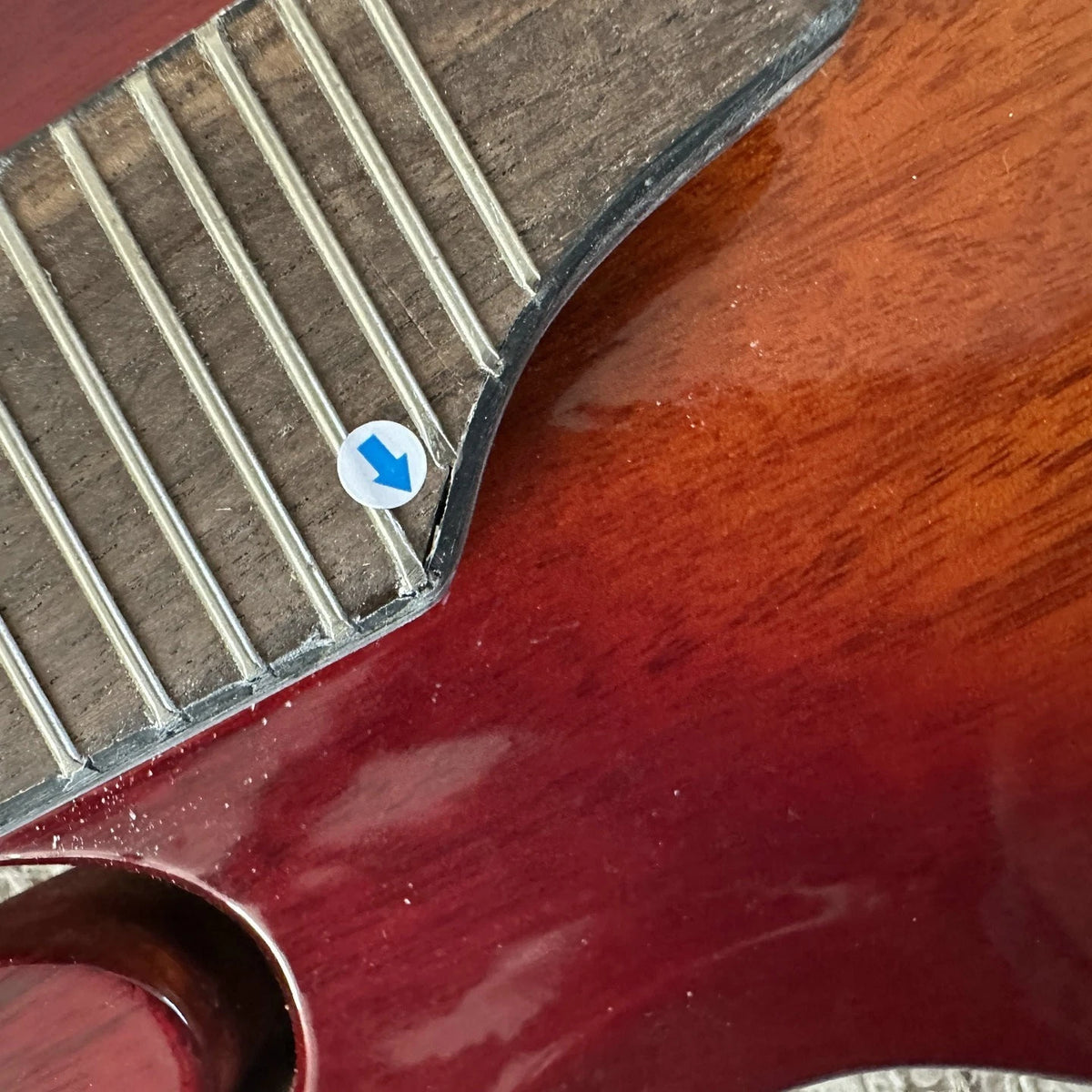 Cherry Burst Washburn 8 String Mandolin, Mahogany Veneer Top Body, 24 Frets