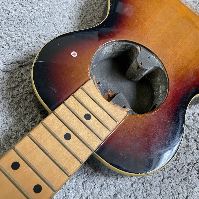 DIY Project Mini Travel Guitar, Mahogany Body, Maple Neck