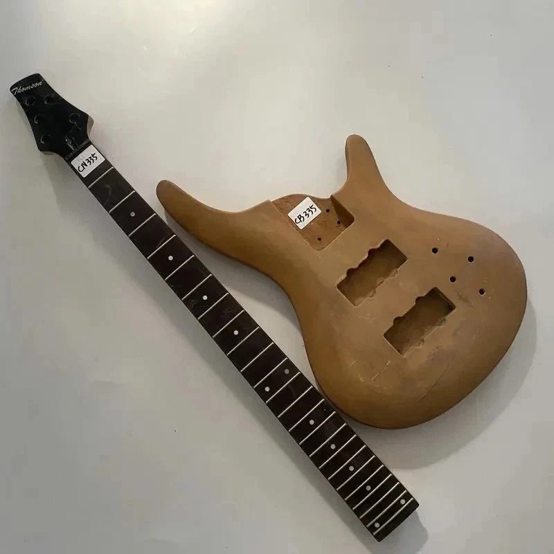5 String Electric Bass Basswood Body with Maple Neck, Rosewood Fretboard
