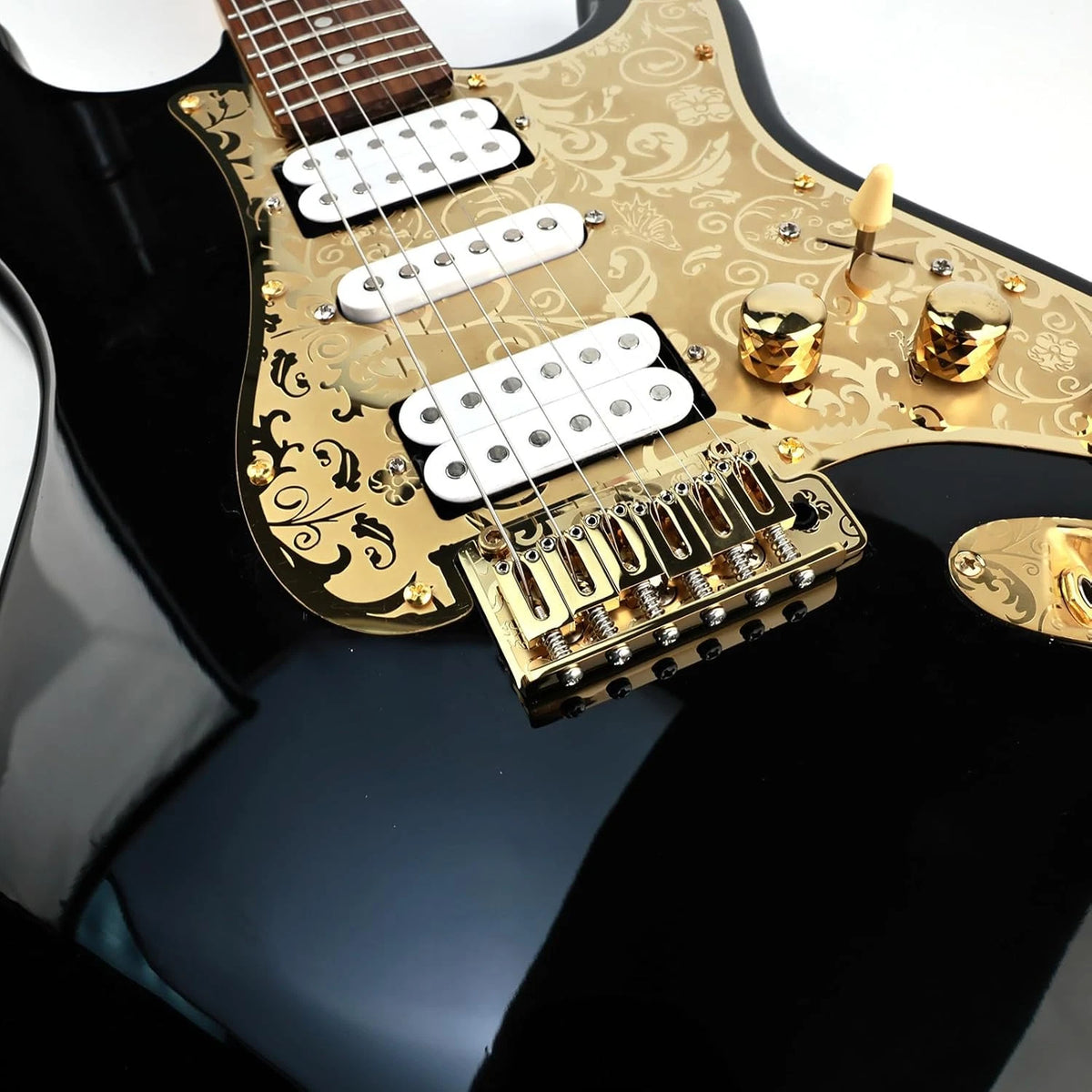 Gold 2 Point Engraved Guitar Bridge Tremolo System Fit Strat ST