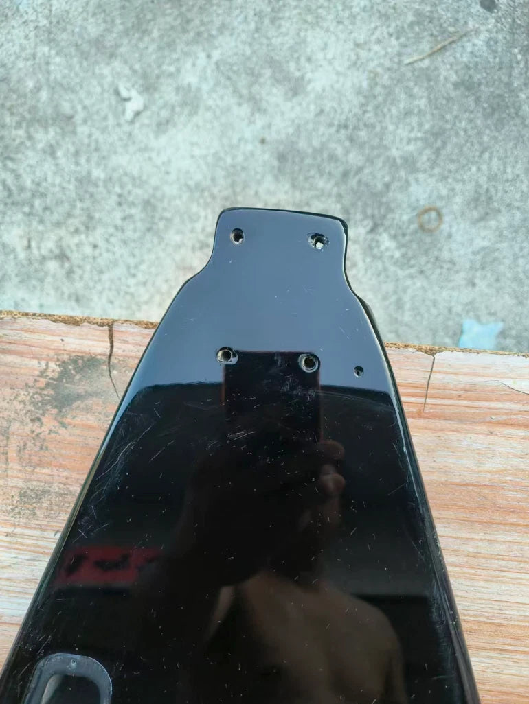 HH Glossy Black Guitar Basswood Body DIY Project Fit Flying V