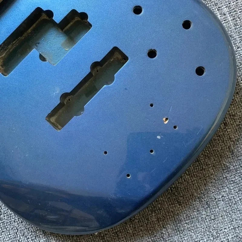 Blue Basswood 5 String Bass Body with Maple Neck
