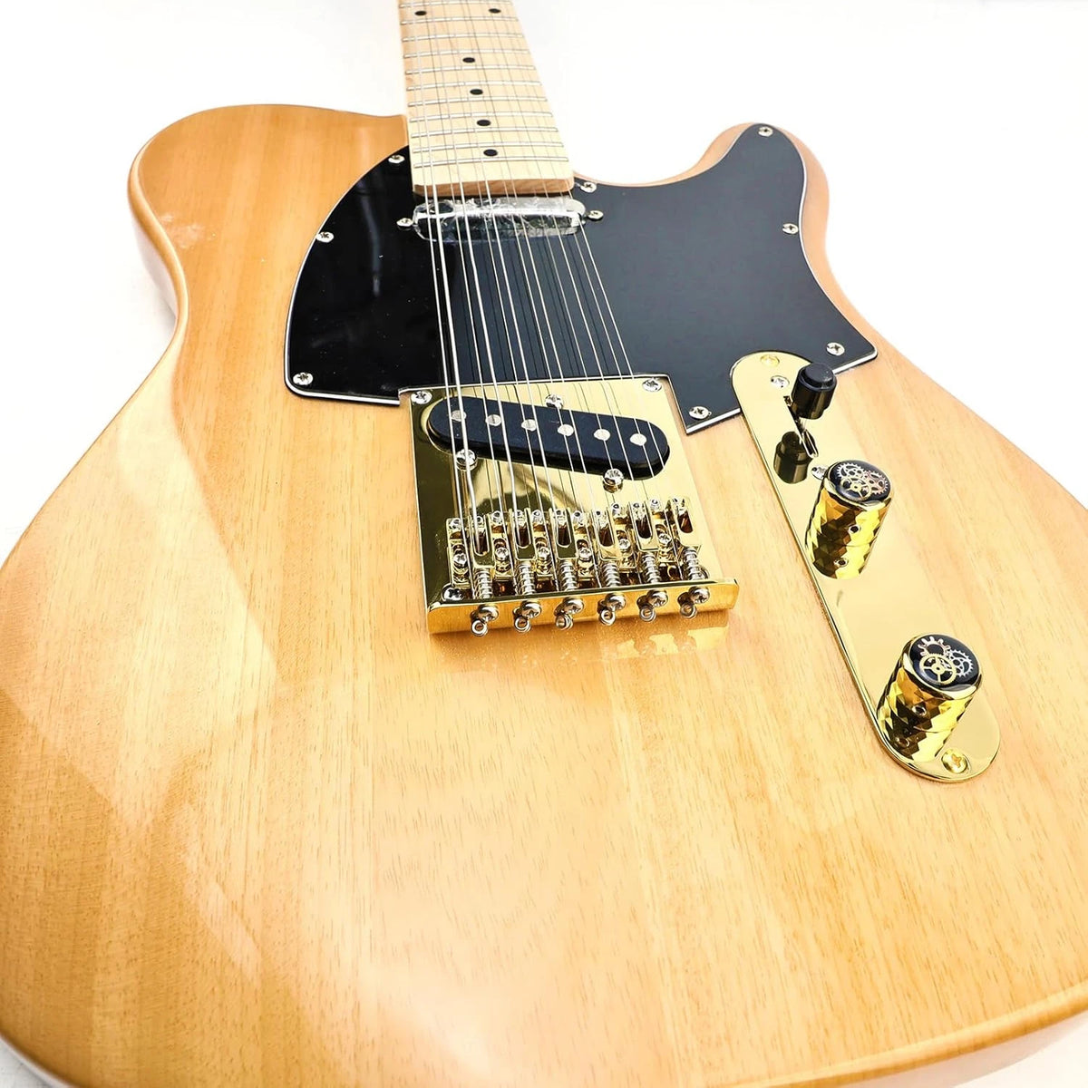 Gold 12 String Guitar Hardtail Fixed Vintage Bridge Fit Tele Telecaster TL