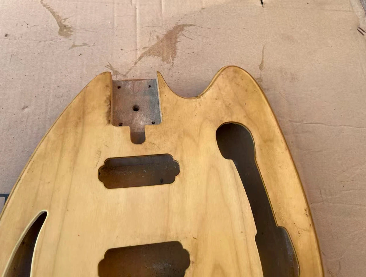 Project Guitar Body, HH with F Hole Fit Teisco May Queen DIY