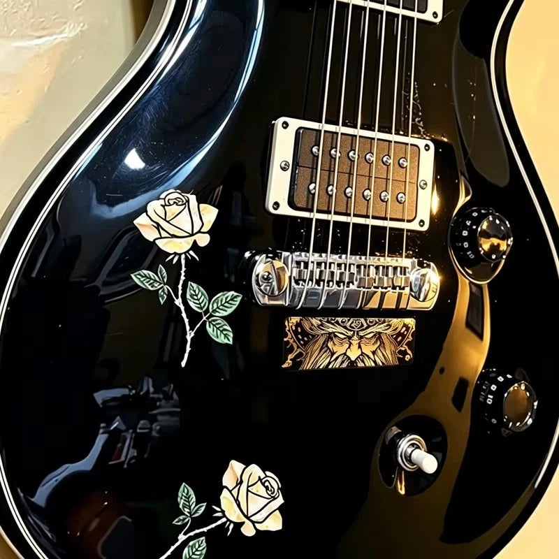 Viking Warrior Guitar Decal, Silver Metallic Finish