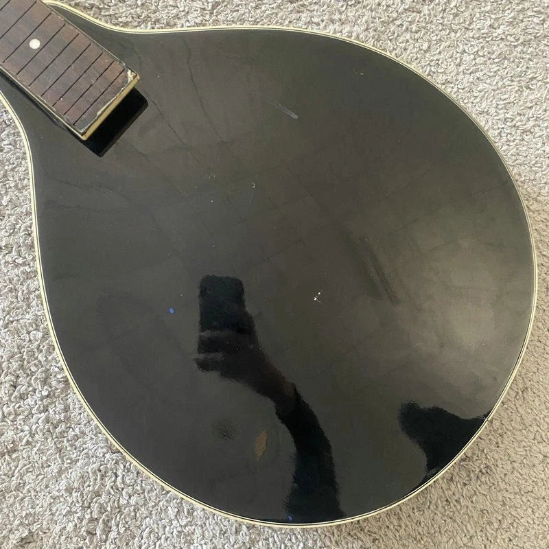 Black 8 String Mandolin Project, Spruce Top, Mahogany Body, Rosewood Fingerboard