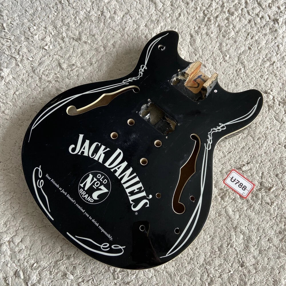 Custom Black JD Jazz Guitar Semi Hollow Body DIY Project