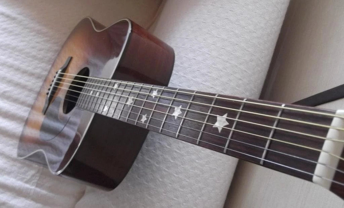 White Pearl Stars Guitar Inlay Decal Stickers Fit Fingerboard