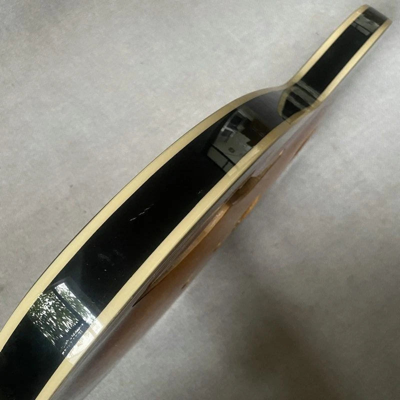 DIY Sunburst Jazz Guitar Semi Hollow Body with Tiger Maple Top