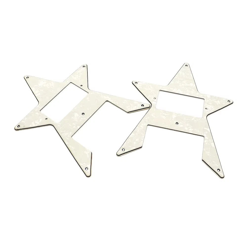 Star Shaped Electric Guitar Pickguard Scratch Plate in White Pearl