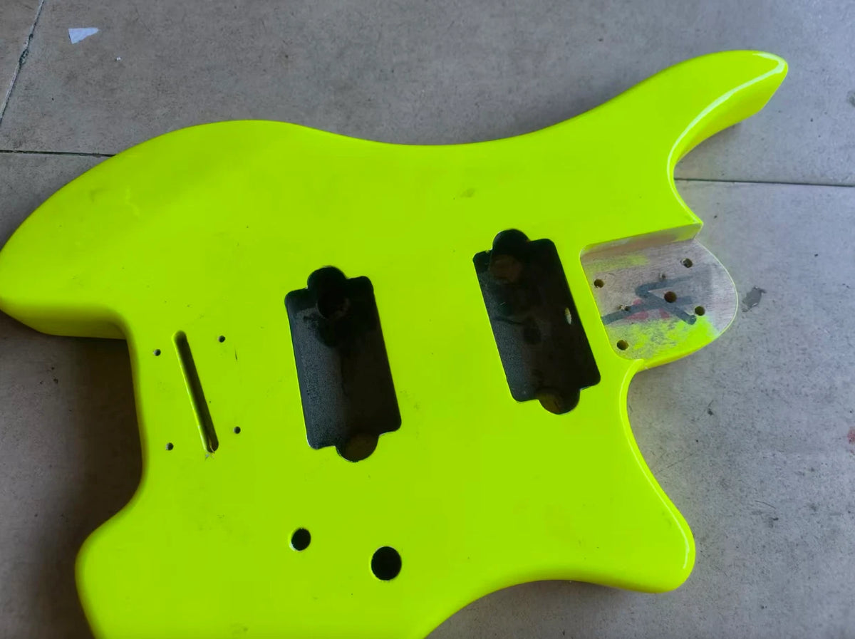 Yellow HH DIY Headless Guitar Body