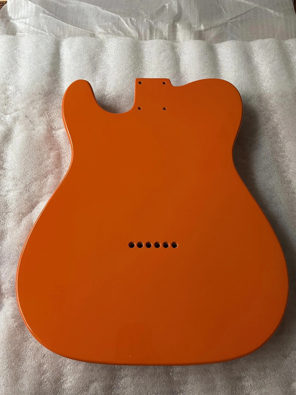 Alder Wood Orange Guitar Body, String Through Bridge Fit Telecaster Tele