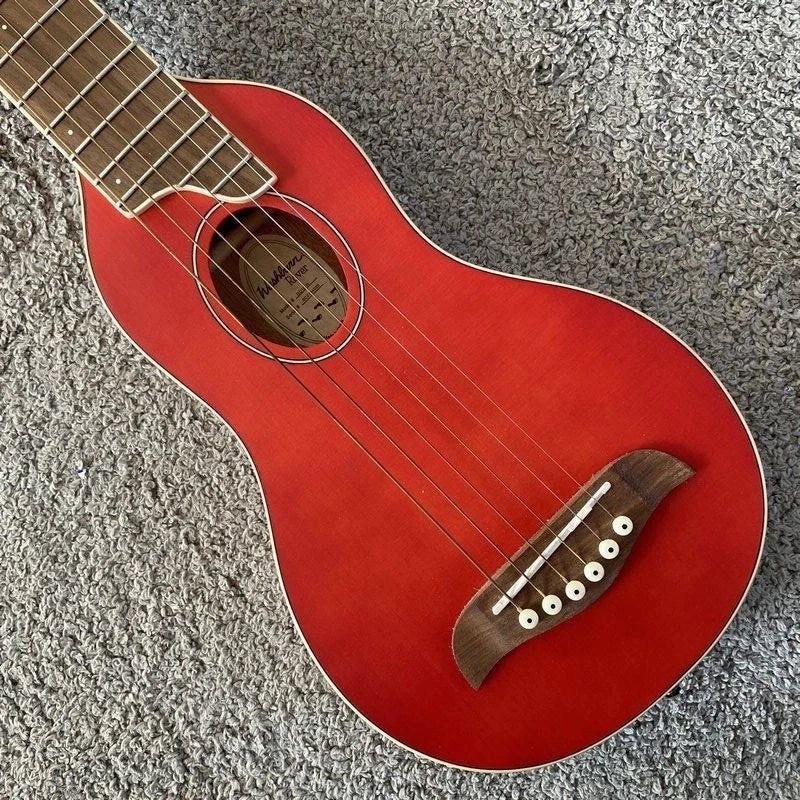 Washburn Rover RO10SK 34 Inch Travel Guitar in Red, Spruce Top, Rosewood