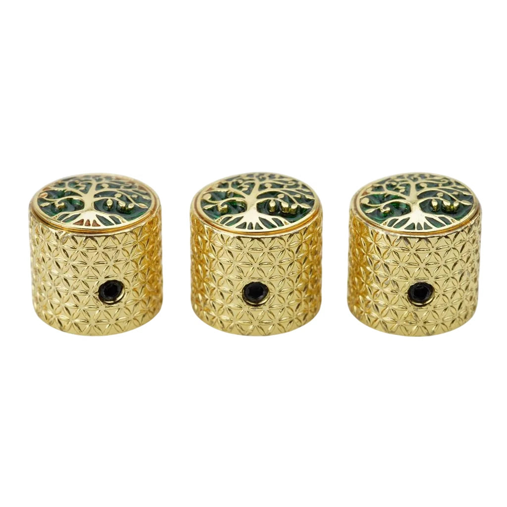 3pcs Gold Guitar Bass Knobs Tree Of Life Top Fit Ibanez,Kiesel,<wbr/>Peavey,Fender,<wbr/>ESP