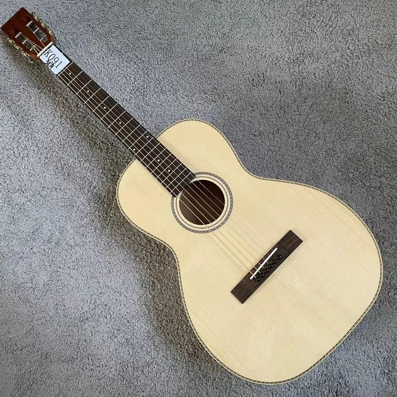 Parlor Acoustic Guitar, All Solid Wood, 38 Inch