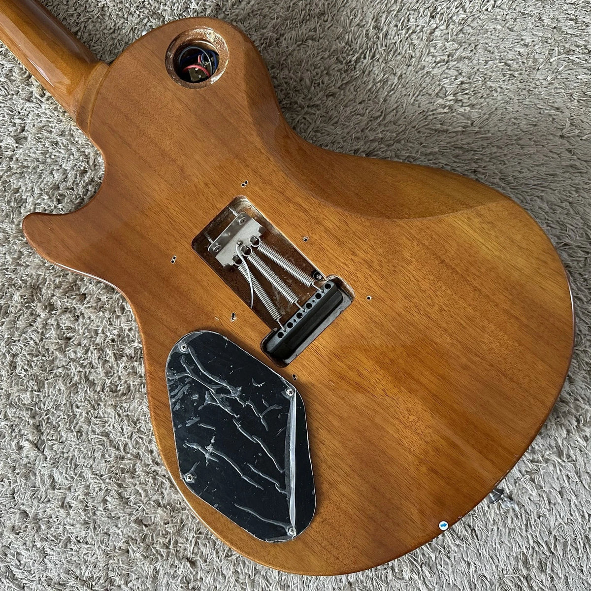Green Burst Electric Guitar, Mahogany Body, Tiger Maple Veneer, Wilkinson Pickup