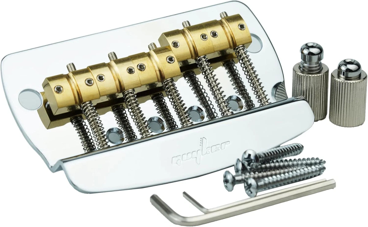 Brass Saddles 5 String Electric Bass Fixed Hardtail Bridge Fit MusicMan
