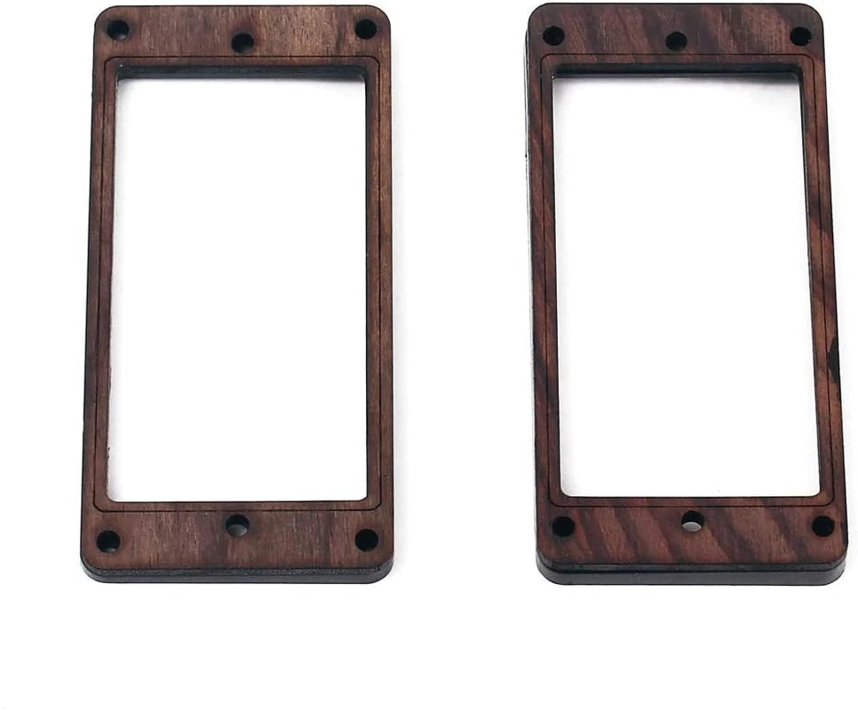 2 Pcs Rosewood Curved Bottom Humbucker Pickup Ring Set for Epiphone Guitar Acces