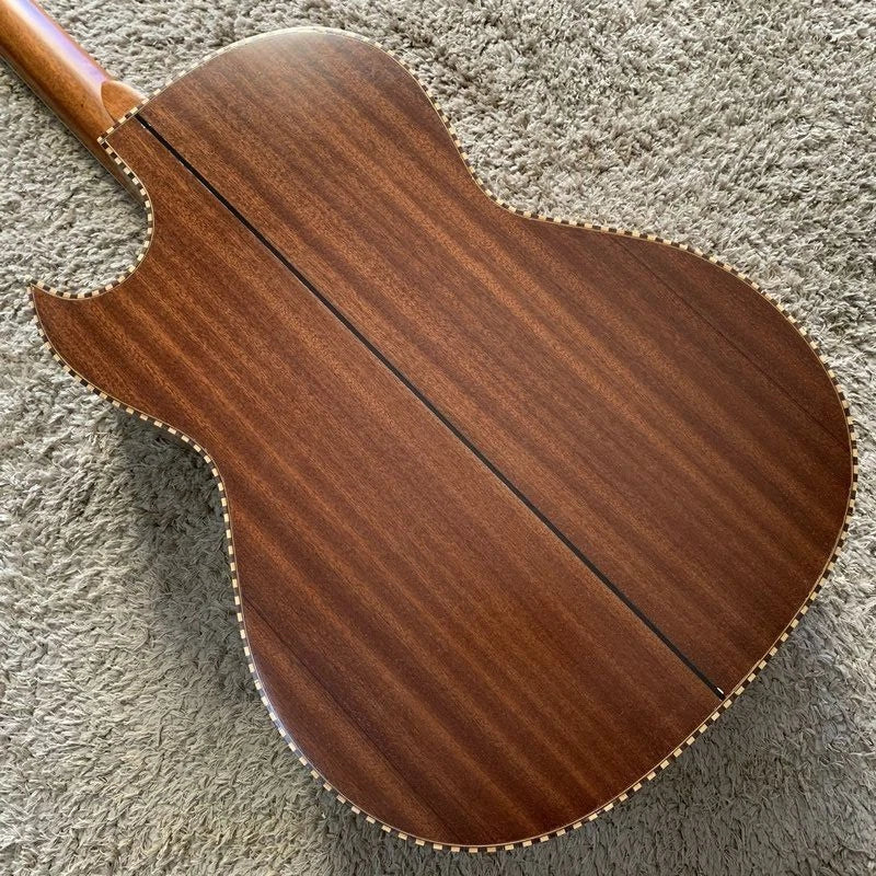 10 String Crossover Acoustic Electric Guitar, Solid Red Pine Top