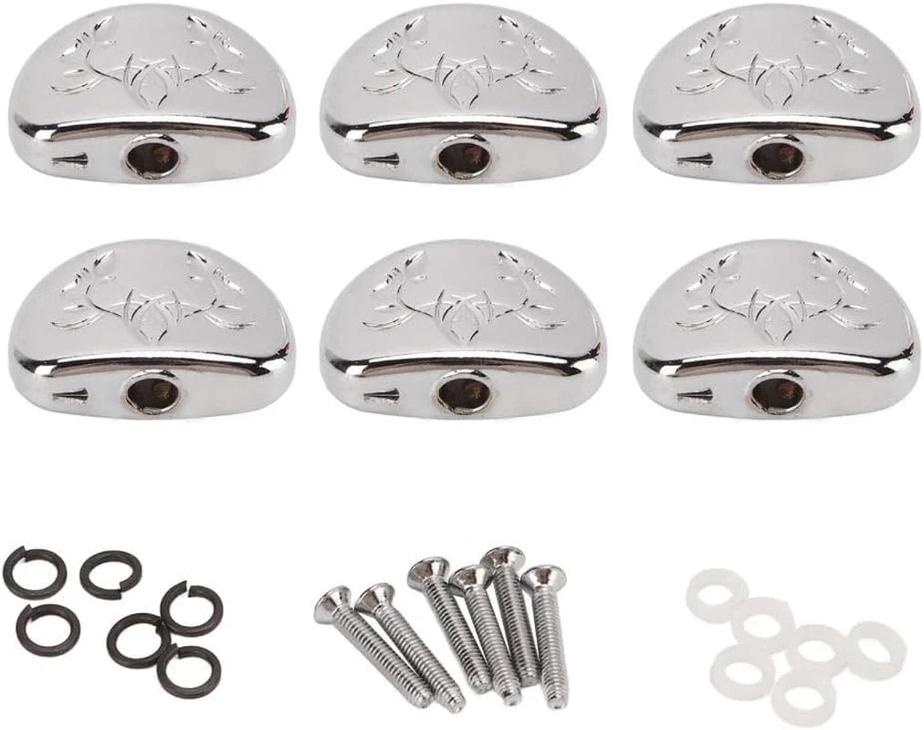 6PCS Engraved Guitar Tuning Pegs Buttons Knobs