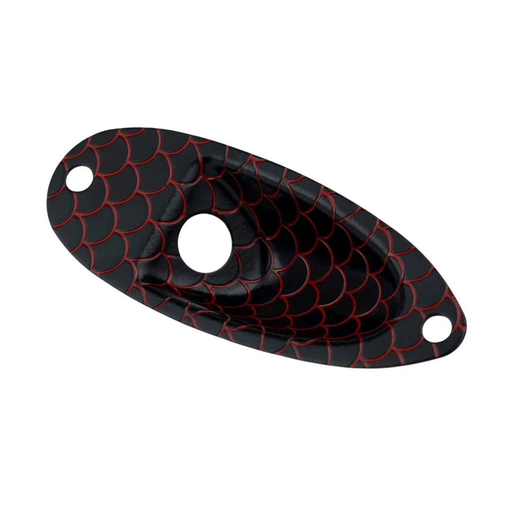 Snake Scale Guitar Oval Boat Jack Plate Socket Fit Stratocaster Strat