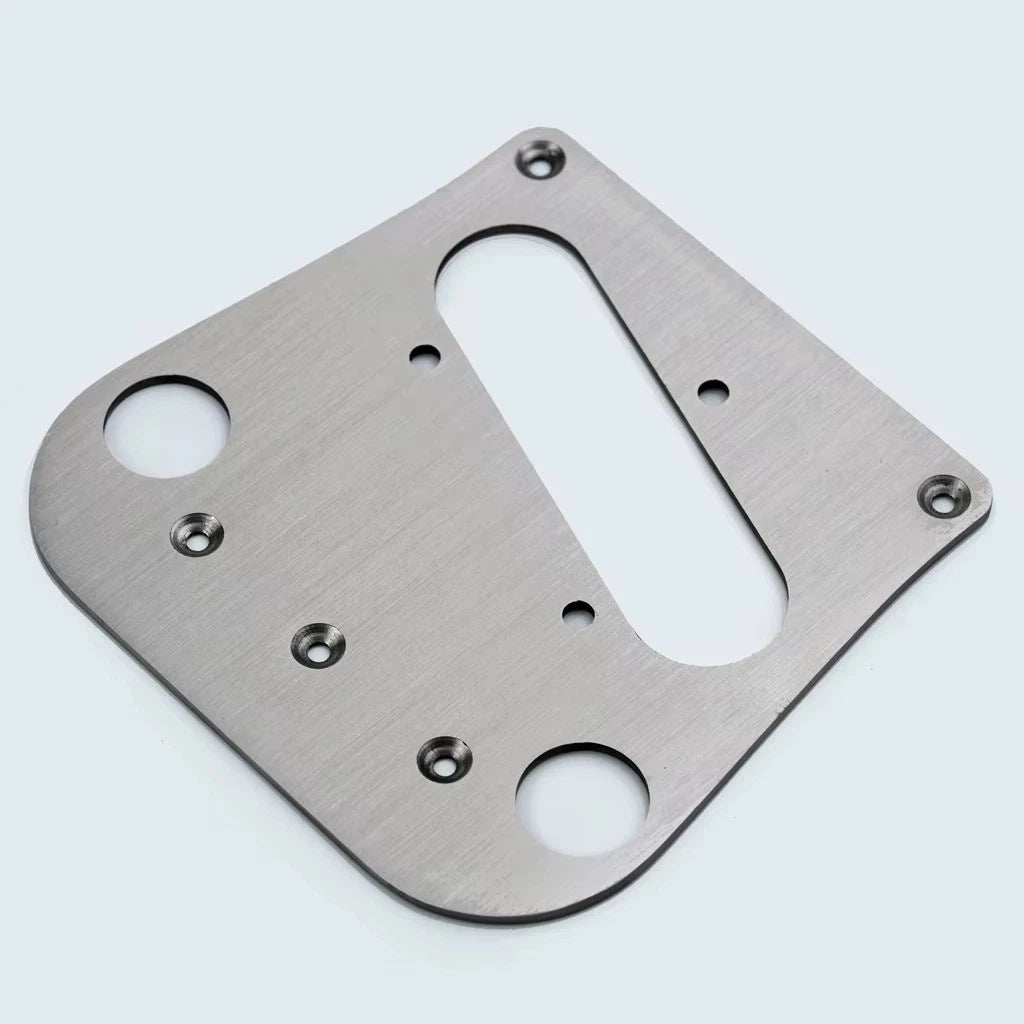Brushed Stainless Steel Guitar Bridge Base Plate Pickup Frame Fit Tele