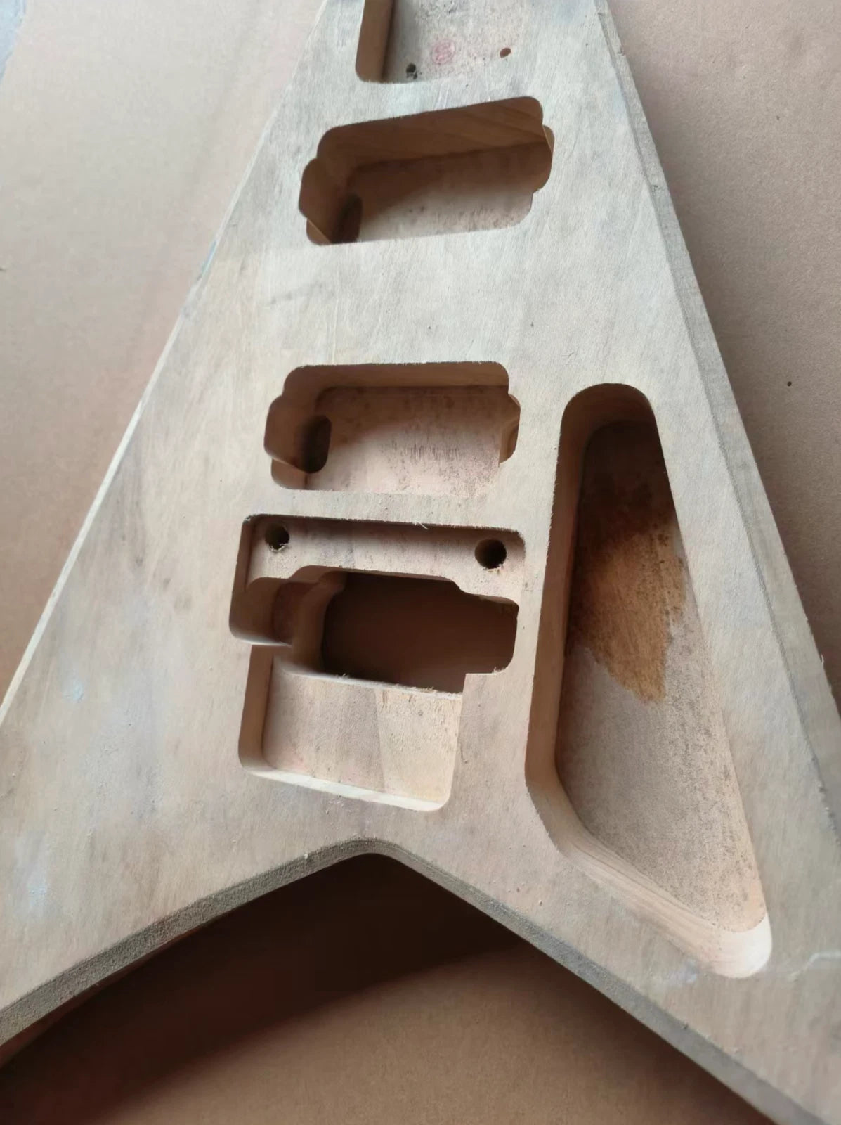 Unfinished DIY Project V Shaped Guitar Body