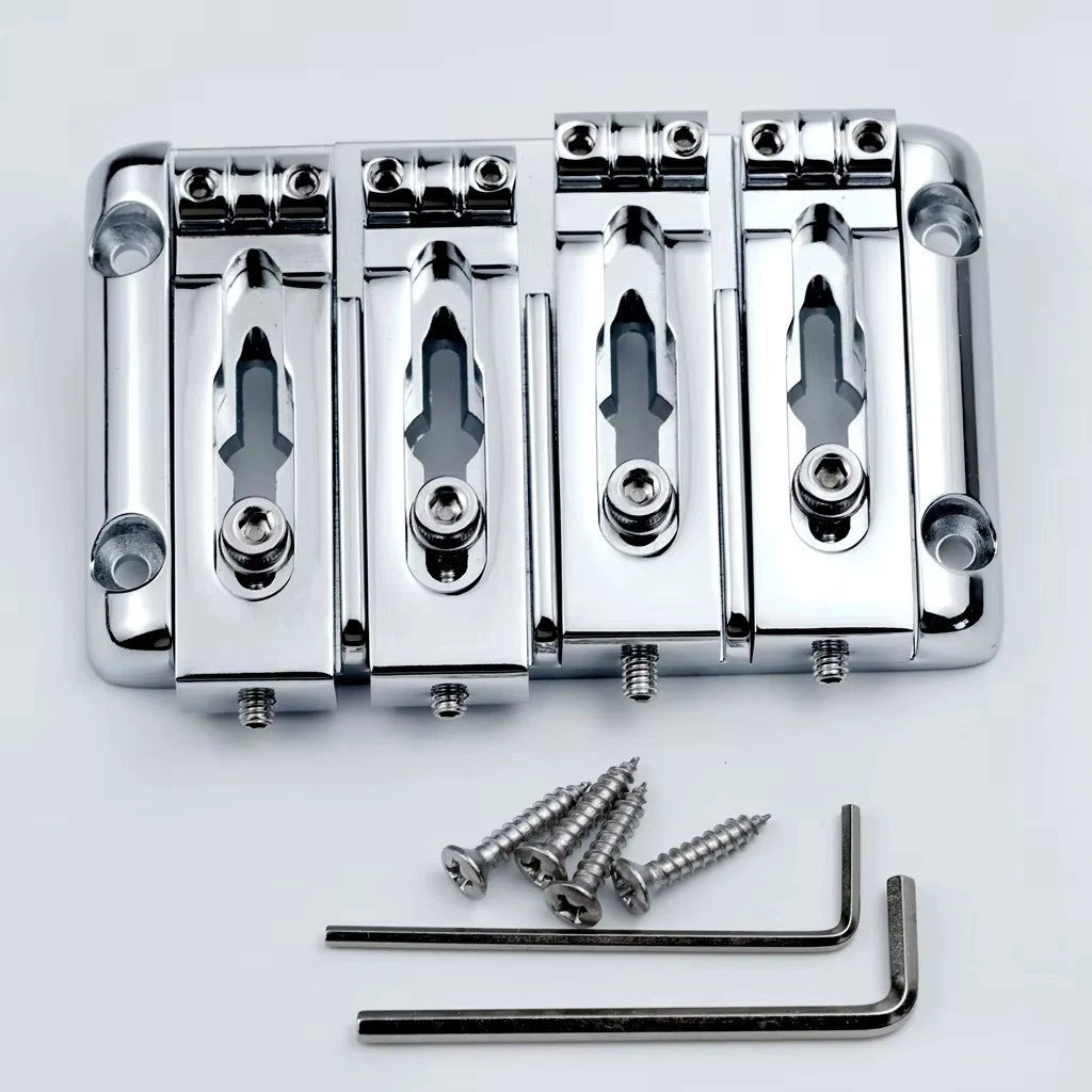 8 String Bass Bridge with Individual Locking Saddles