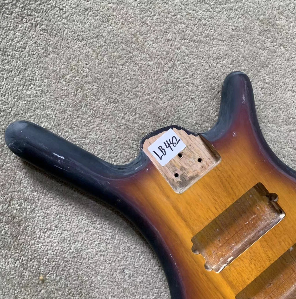 5 String Bass Body, Active Routing, Mahogany in Sunburst Finish Fit Warwick