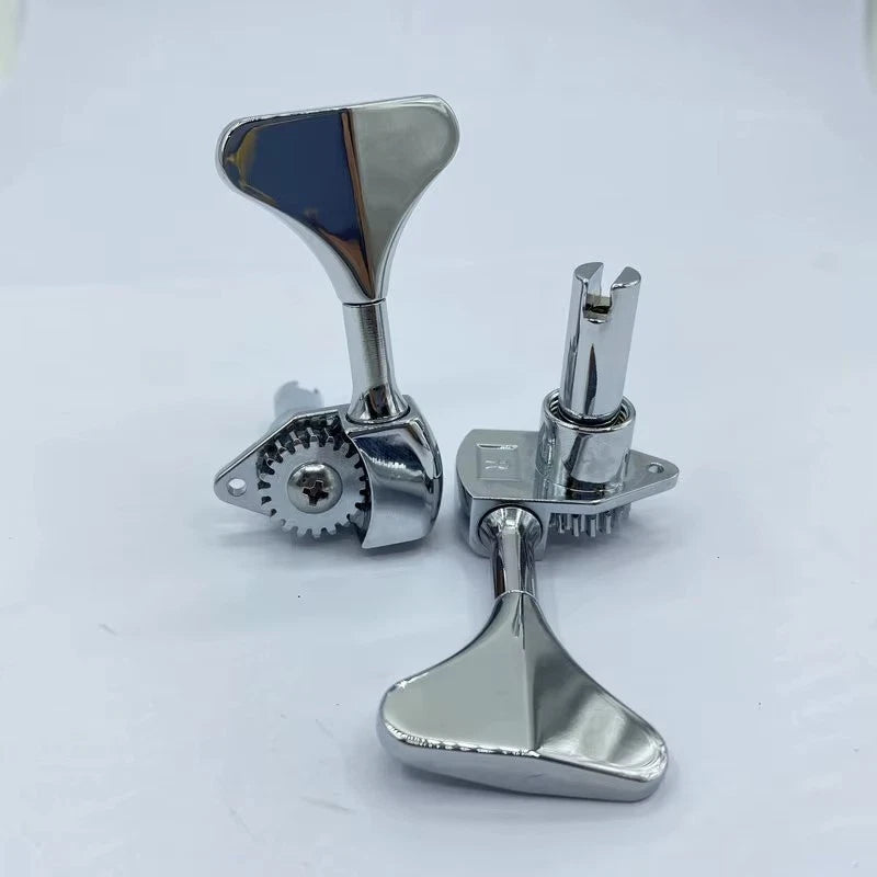 R2L2 Chrome Bass Guitar Machine Heads Tuning Pegs Keys