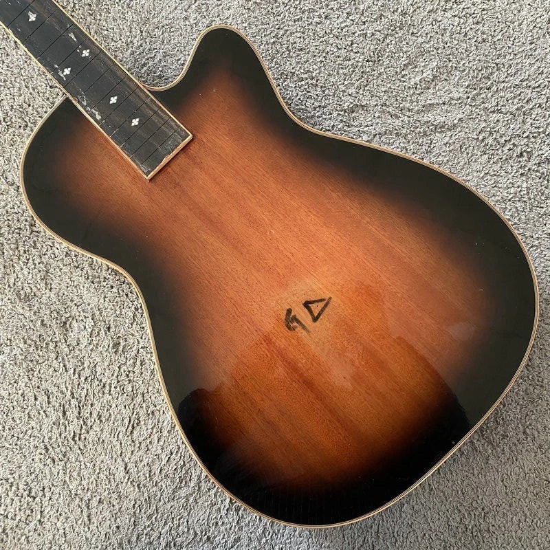 Tobacco Burst Dobro Guitar, Mahogany Body, Rosewood Fingerboard Neck