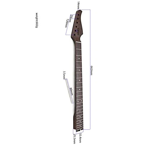 Wenge Wood Electric Guitar Neck, 22 Frets Fingerboard Fretboard