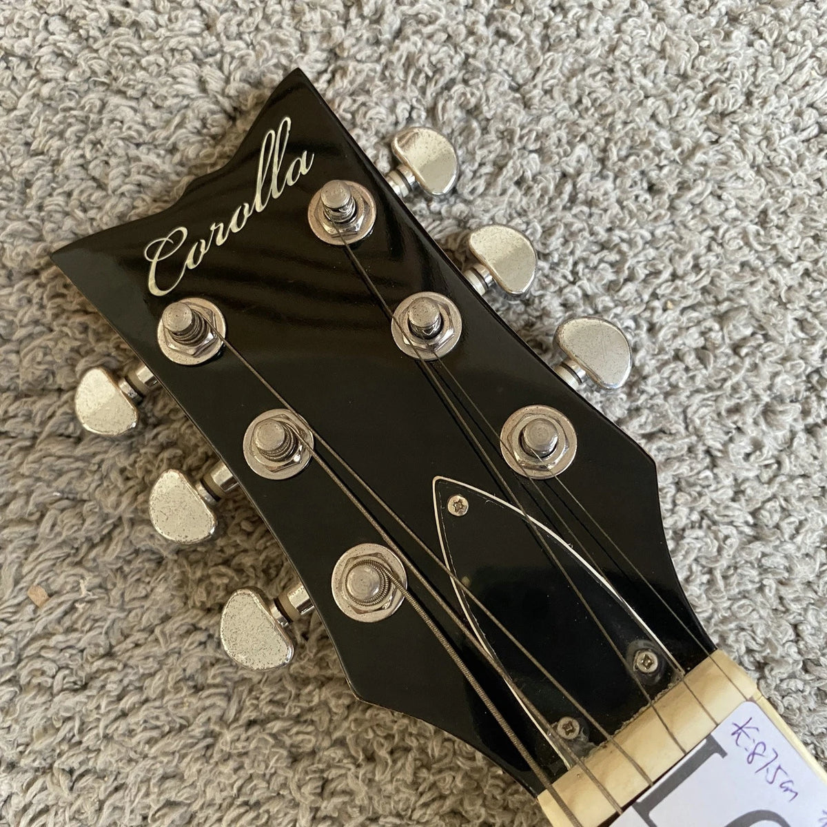 Black Sparkle Mini Electric Guitar, Mahogany Body, Maple Neck, Rosewood