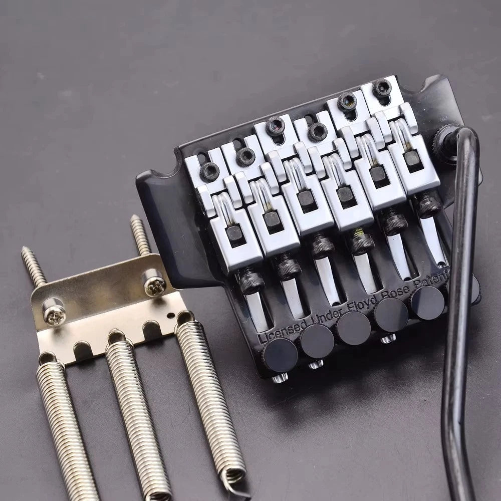 Chrome Saddles Guitar Double Lock Bridge Fit Jackson,Ibanez<wbr/>,Washburn,ESP LTD