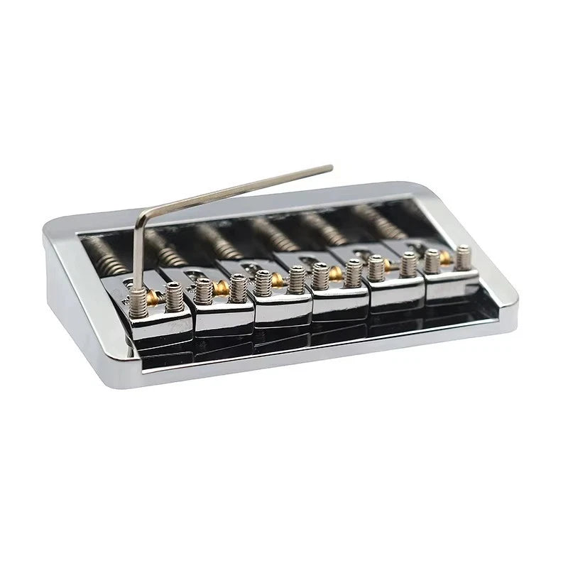 Chrome Guitar Fixed Hardtail Bridge with Roller Saddles Fit Stratocaster ST