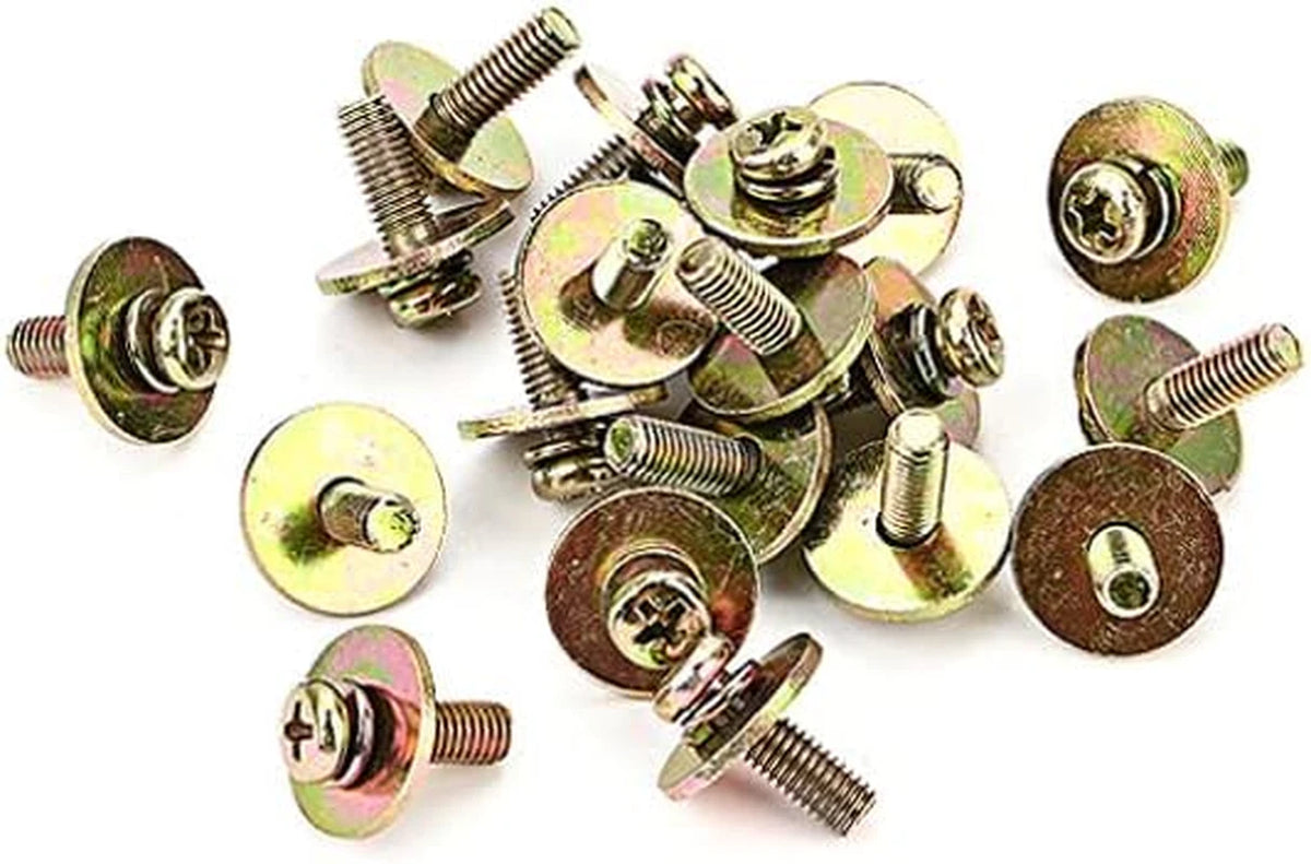 20x Metal Drum Set Lug Claw Hook Mount Screws Washer Fit Snare/Tom/Bass Drum