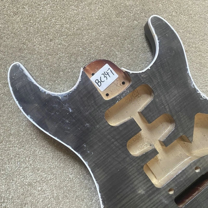 HSS Tiger Maple Top Basswood Guitar Body DIY Project