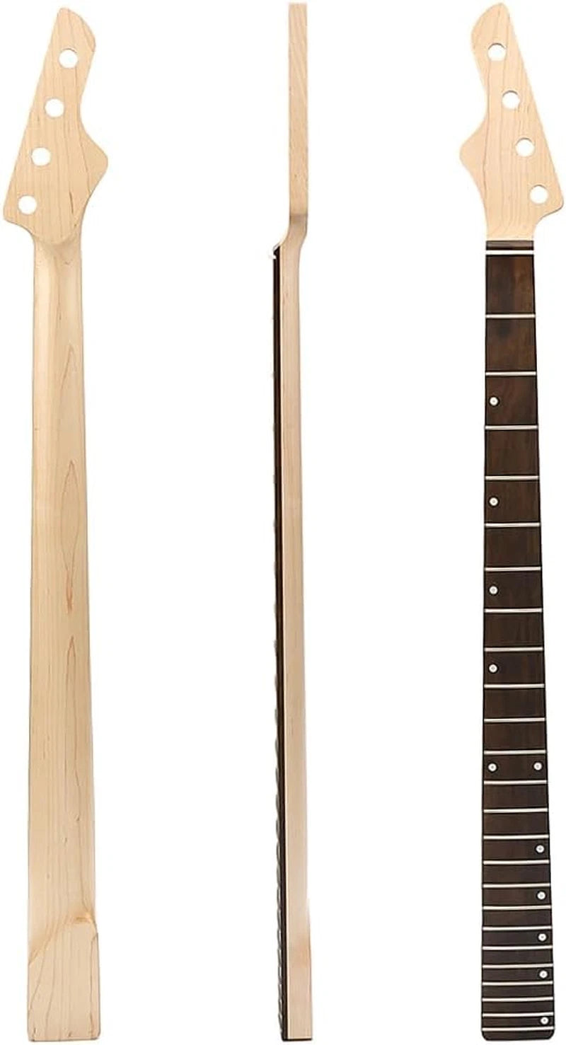 Reversed Headstock 4 String Bass Maple Neck, Rosewood Fingerboard 24 Frets