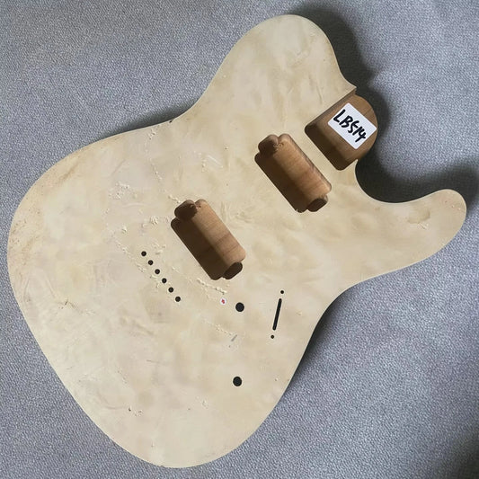 HH Quilted Maple Top Guitar Body Fit Tele with String Through Bridge