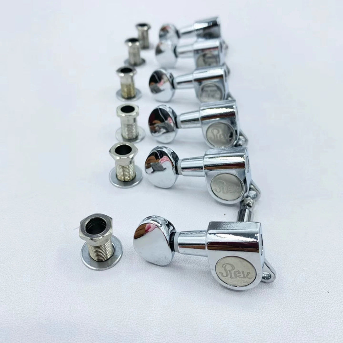 Chrome 12 String Acoustic Guitar Tuning Pegs Keys Fit Washburn,Peave<wbr/>y,Ibanez,Eko