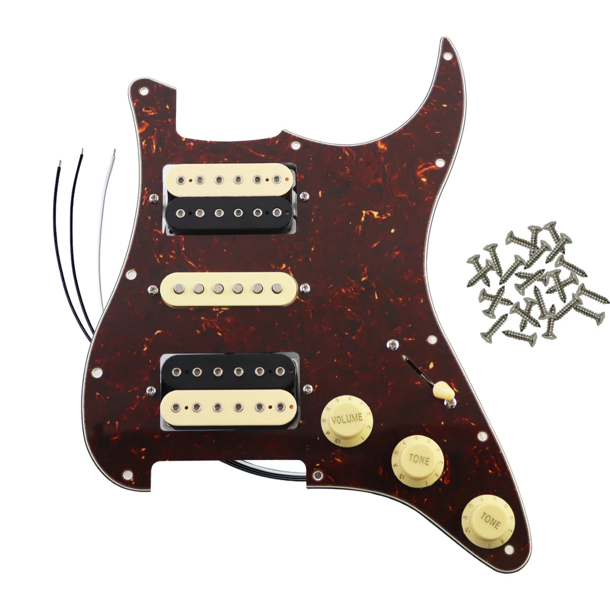 Tortoise Shell HSH Guitar Prewired Loaded Pickguard Fit Stratocaster Strat