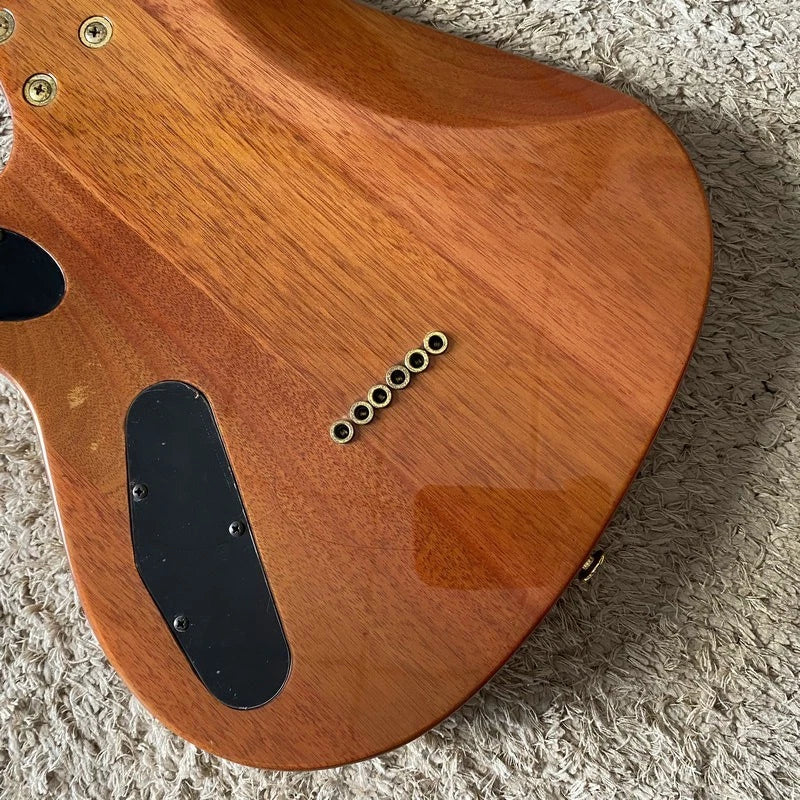 Sakura Burl Wood Top Electric Guitar, Mahogany Body, Rosewood Fingerboard