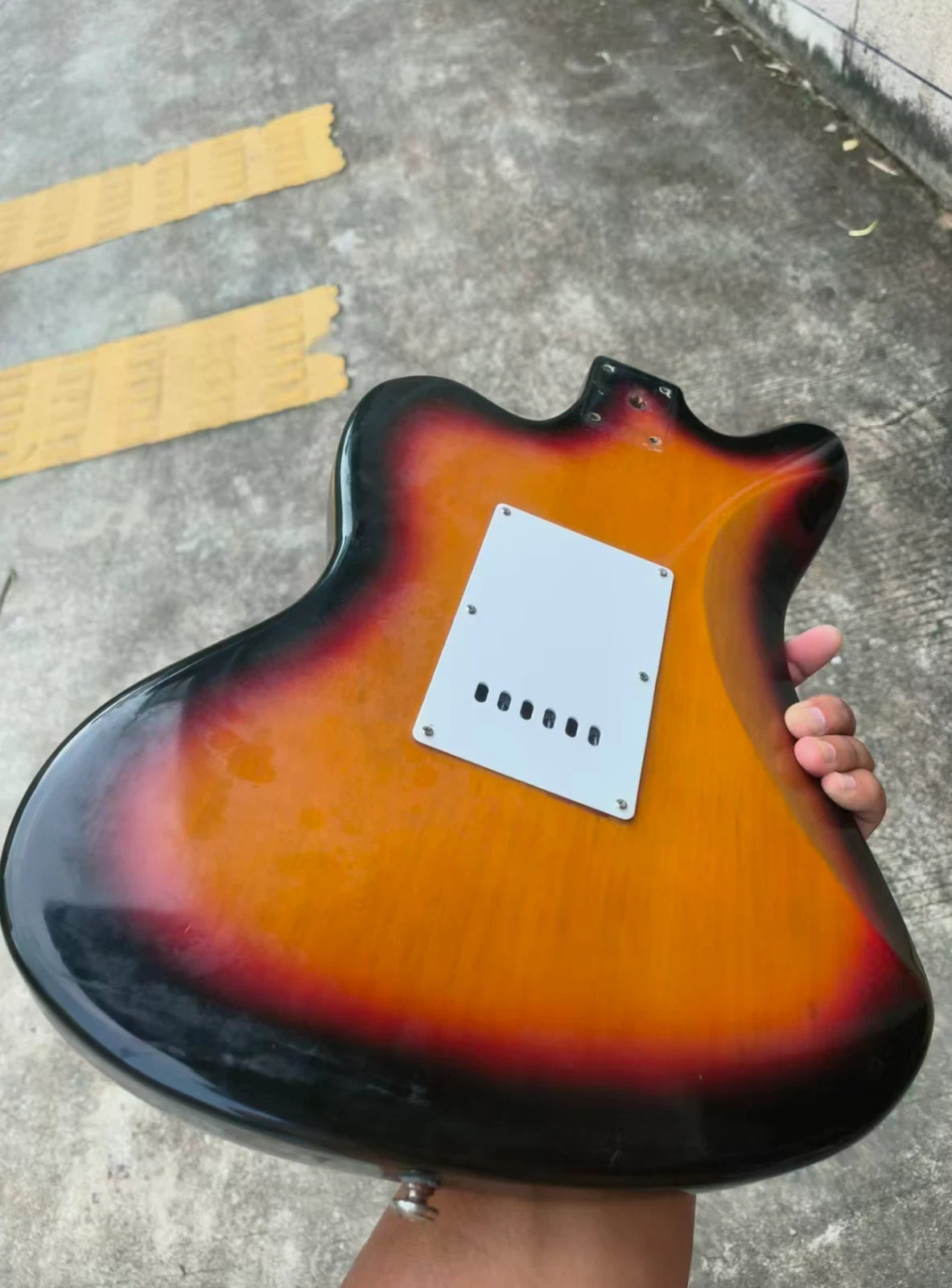 Tobacco Burst Poplar Guitar Body, Pickups, Wiring DIY Project Fit Jazzmaster