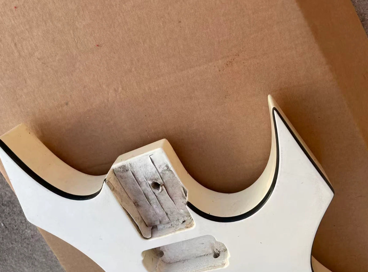 White Guitar HH DIY Project Basswood Body Fit Warlock