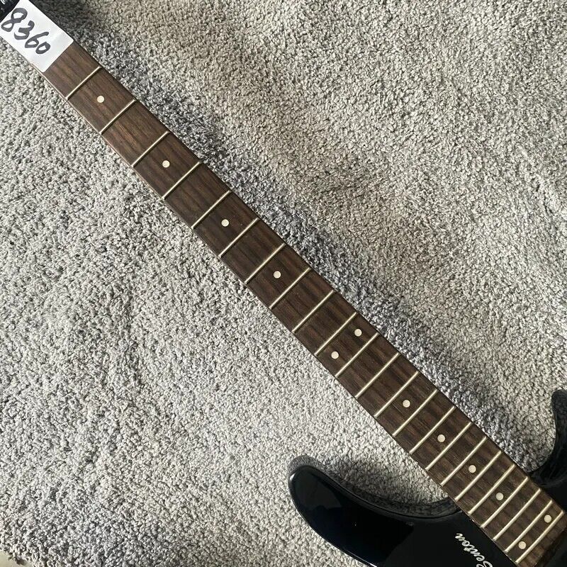 Harley Benton Black 4 String Electric Bass, Maple Neck, Basswood Body