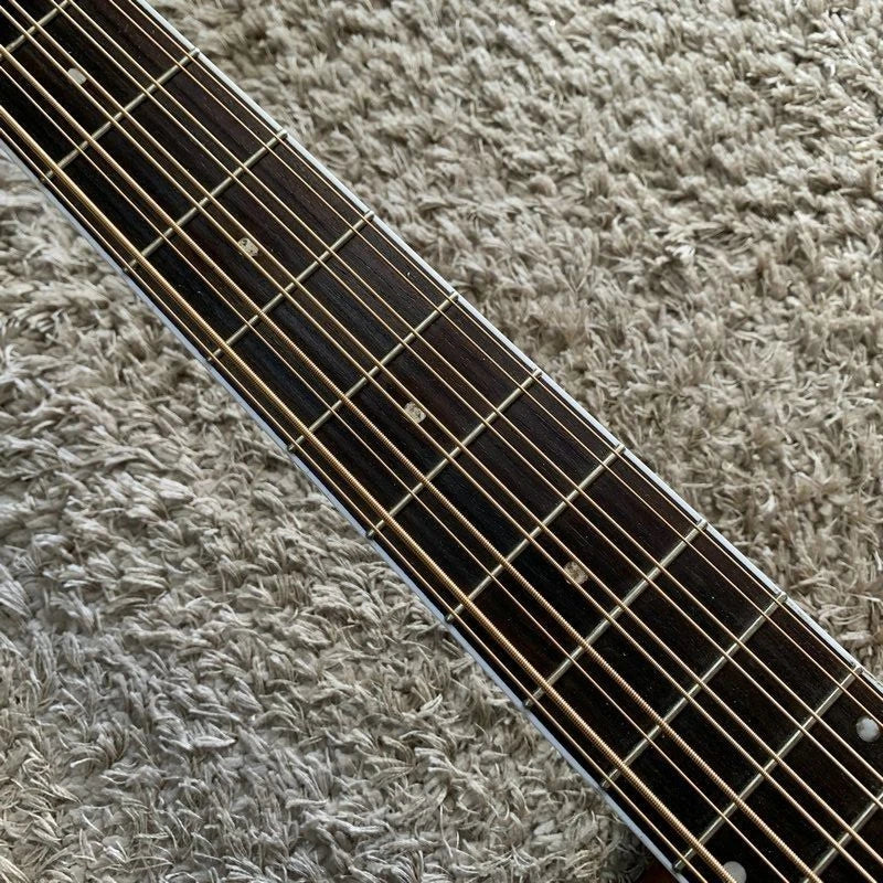 10 String Crossover Acoustic Electric Guitar, Solid Red Pine Top, Mahogany Neck