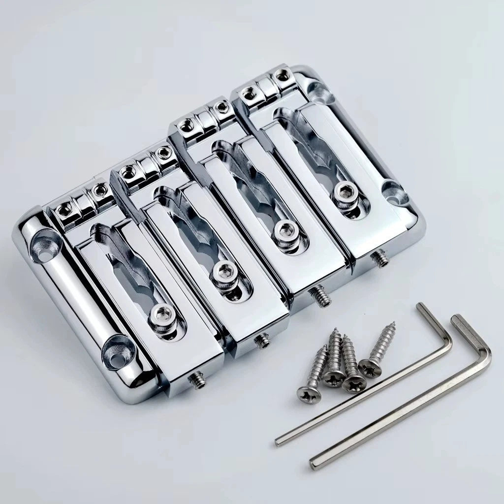 8 String Bass Bridge with Individual Locking Saddles